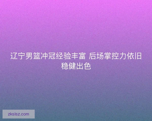 辽宁男篮冲冠经验丰富 后场掌控力依旧稳健出色